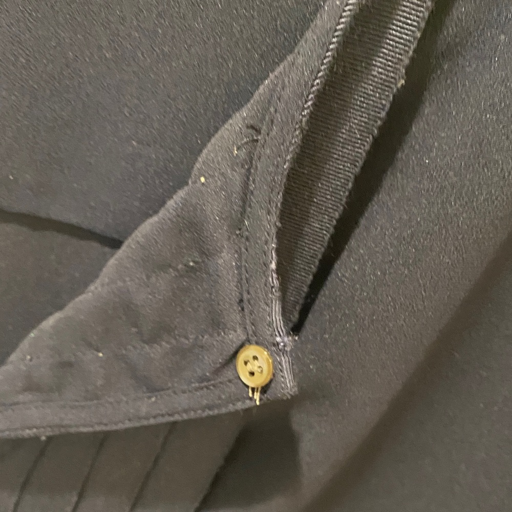 J. Crew Navy Pleated ribbon Blouse - Picture 4 of 8